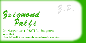zsigmond palfi business card